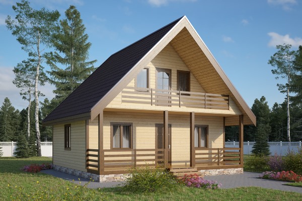 Строительство дачного дома из дерева