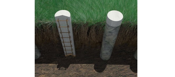 Свайный железобетонный фундамент